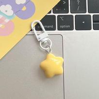 Milk Yellow Star Keychain Stars Pentagram Soft Chubby Star Keychain Girl Heart Send Girlfriends Lovers Pendant Bag Accessories