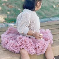 High-Quality 2nd Generation Children's Tutu: Full Mesh, Wide Waist, Puffy Princess Skirt 110 cm