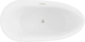 Mexen Eos laisvai stovinti vonia 170 x 75 cm, balta, matinė nikelio perpylimo anga - 52471707500-97