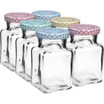 Stikliniai stiklainiai 150 ml su užsukamais dangteliais TO53, 6 vnt.