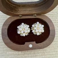 Freshwater Pearl Zircon Flower Stud Earrings - Light Luxury, Cute & Versatile Design for Women