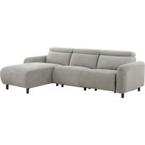 Kampinė sofa-reglaineris Notio Living Skaane, šviesiai pilka