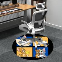 1pc Tom Jerry Office Round Area Rug, Under Office Chairs Bedroom Living Room Home Decor, Room Deco, Available in Various Sizes 80cm