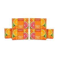 Vaadi Herbals Vitamin C Face & Body Soap Bars For Skin Brightening Smooth Texture Daily Cleansing Bath Bar 75 g x6 Pack