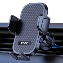 TOPK Car Phone Holder Mount Air Vent Cell Phone Holder for Car Hands Free Easy Clamp Cradle in Vehicle Fit All 4  to 7  Phone
