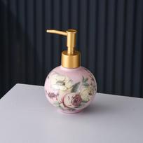 300ml Ceramic Sub-bottle Color Flower and Bird Decoration Container Bathroom Accessories Home Shampoo Makeup Remover Container