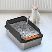Cat Litter Box Basin with Spoon Open Top Bedpan Semi Enclosed Tray juoda