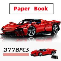 Daytona SP3 Superautomobilis Ferrari Modelis Techniniai Statybiniai Kubeliai Žaislai Vaikams Berniukams Mergaitėms Kalėdos Gimtadienio Dovanos no original box black