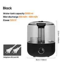 3L Large Capacity Air Humidifier Household Ultrasonic Humidifier Professional Plant Mist Aroma Diffuser
