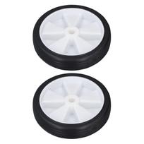 2Pcs Air Compressor Wheel Set 6in Plastic Rubber Air Compressor Caster for Replacement