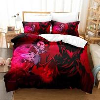 New Print Anime Helluva Blitzo Boss Bedding Set Duvet Cover Bed Set Quilt Cover Pillowcase Comforter King Queen Size Boys Adult 70x133cm 2pcs