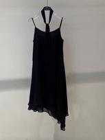 AiSi Women's Spring 2026 Fashionable Tie Midi Camisole Dress Medium juoda