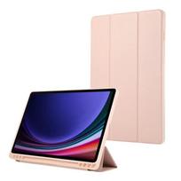 Dėklas Samsung Tab S10 Lite dėklas 10,9 colio, trijų dalių, minkšta galine dalimi, su stoveliu, planšetinio kompiuterio dangtelis Galaxy Tab S10 Lite dėklui su rašiklio laikikliu S10 Lite (10.9 inch) rožinė