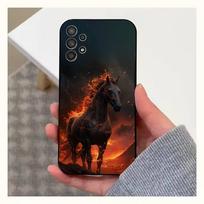 Galloping Horse Animal Phone For Samsung S22,S25,S24,S23,Ultra,FE,Plus,S21,S20,S10,S9,Lite,Soft Silicone Black SamsungS225G