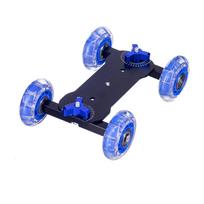Kallio Silent Desktop Camera Track Dolly - Mini Slide Rail for Mobile Photography mėlyna