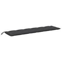 Garden Bench Cushion Melange Anthracite 200 x 50 x 7 cm Fabric
