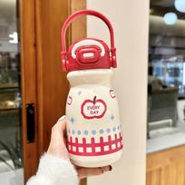 Food Grade Stainless Steel Large Capacity Thermos Cup For Kids And Adults Red 550ml