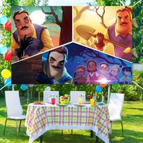 Game HELLO N-NEIGHBOR  Photography Backdrops Kids Birthday Photo Background Studio Portraits Photocall Props 120x70 cm