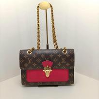 [Pre-Owned] Victoire Exquisite Fashion Classic Monogram Print Sliding Chain Shoulder Bag Canvas And Leather Crossbody Bag - Very Good #1H3YRLY ONE SIZE