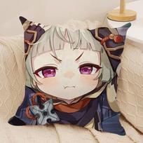 Sayu Genshin Impact Cute Cushion Cover Silky Short Plush Invisible Zipper Dustproof Sofa Pillow Case For Home Decor Peach skin 18*18(CM)-1Pcs