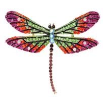Rhinestone Enamel Dragonfly Brooches For Women Colorful Insect Pin 2 Colors Available New Design 2023 black