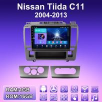 2 DIN Android Carplay Automobilio radijas Nissan Tiida C11 2004-2013 Multimedia grotuvas Galvos blokas Stereo GPS navigacija BT WIFI 4+64GB 1+16GB,A
