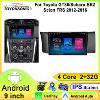 Carplay Auto LTE Android 12 For Toyota GT 86 For Subaru BRZ 2012 - 2016 IPS Screen Car Radio Audio Multimedia Player Wireless 4 core 1GB+32GB carplay black