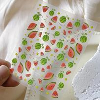 1 Sheet Watermelon Nail Art Sticker Self-Adhesive Sticker Nail Decals Diy Foils Decoration Summer Fruit Manicure Salon Gift
