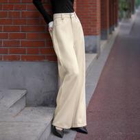 Demana Women's Autumn Cotton-Feel High-Waist Wide-Leg Jeans L pilkšvai balta