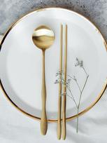 Reborn. J Titanium-Plated Gold Bling Wave Spoon Set Gold Bling Wave Spoon Set