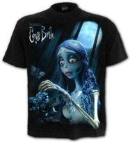 SPIRAL DIRECT CORPSE BRIDE GLOW IN THE T SHIRT/Warner Bros/Black Unisex T-Shirt XL