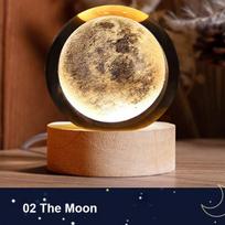 6cm 3D Crystal Earth Globe Glass Ball With Wooden Base Solar System Astronomy Ornament Birthday Gift Home Desktop Decor