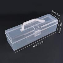 Large Capacity Portable Plastic Tool Box Durable Multipurpose Organizer Case for Hardware Brushes and Art Supplies