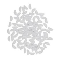 50 Pairs Eyeglasses Nose Pads Silicone Anti Slip Comfortable Air Cushion Glasses Nose Piece for Sung White