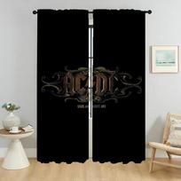Blackout Curtain for Room 2 Panel Rock-ACDCS Modern Living Room Curtains Home Interior Curtains Tulle for Bedroom Partition W50xH70cmx2pcs-CL