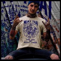 Muay Thai marškinėliai Tailando boksas Sak Yant tatuiruotė Tailando boksininkas muay boron dievybė tee M