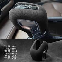 For Volvo XC60/90S60/V60/V90 gear handle cover cover fur automotive supplies modification stickers Model A Black
