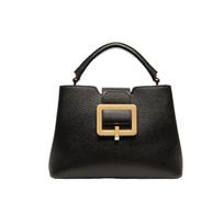 Bally Jorah Series Logo Leather Handle Tote Bag Women tote bags Black 6230626 Basic Set (Bag+Dust Bag)
