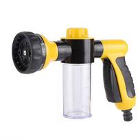 High-Pressure Sprayer Nozzle Hose Dog Shower Gun 3 Mode Adjustable Pet Wash Cleaning Bath Water Foam Soap Sprayer Dog Clean Tool Decor geltona