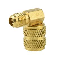 R410A AC Adapter SAE External Thread 1/4 R410A Refrigeration Charging Adapter Brass Quick Coupler 5/16 SAE for Valve System Tool