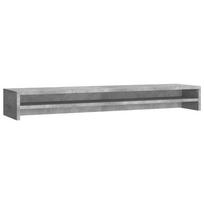 Monitor Stand Concrete Grey 100 x 24 x 13 cm Particleboard
