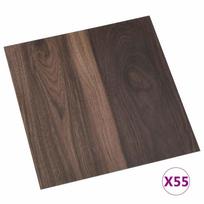 Floor Tiles 55 pcs Dark Brown 5.11 m² PVC
