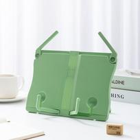 Music Score Reading Rack Fold Book Shelf Multi-Function Book Stand  Organizer žalia