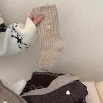 Winter Warm Knitted Women Socks Korean Sweet Heart Design Cute Socks for Girls Soft Sweat Absorption Breathable Cotton Socks New 35-39