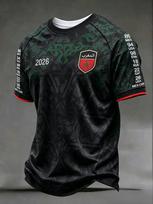 Marokas 2026 Išvykos futbolo marškinėliai Juodi Žali Trumpos Rankovės Futbolo Marškinėliai Su Spauda Unisex Gerbėjo Palaikymo Sportiniai Marškinėliai M balta