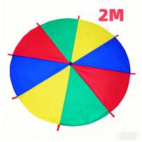 Children Outdoor Team Game Rainbow Parachute Toy 2M 6M Diameter Multiplayer Interactive Bouncing Mat School Activity Prop