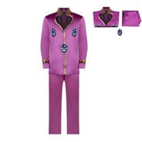 Jojos Bizarre Adventure Giorno Giovanna Cosplay Stage Suit With Polyester Material For Anime Fans And Cosplayers S violetinė