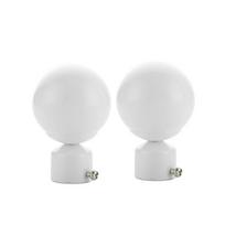 Iron Round Hollow Out Roman Rod Head Curtain Rods Ends Caps Curtain Rods Head Curtain Accessories 28mm-white C