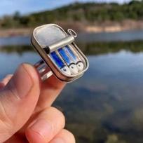 Unique Sardine Can Rings Gold Silver Fun Rings Creative Sardines Finger Ring  Collection sidabras