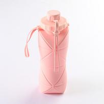 600 ml sulankstomas silikoninis sportinis vandens butelis lauko kelionėms nešiojamas vandens puodelis bėgimas, jojimas, kempingas, žygiai, Kettl rožinė